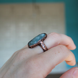 Aquamarine Ring size 6.75