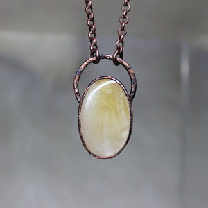 Golden Rutile Quartz necklace - b