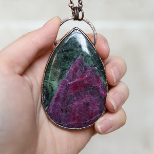 Giant Ruby in Zoisite Necklace