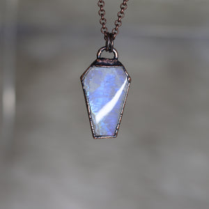 Moonstone Coffin Necklace
