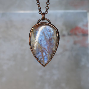 Large Sunstone/Moonstone Necklace