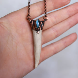 Labradorite Antler Wand Necklace