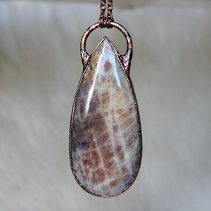 Giant Sun/Moonstone Necklace - a