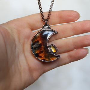 Amber Moon with Citrine - B