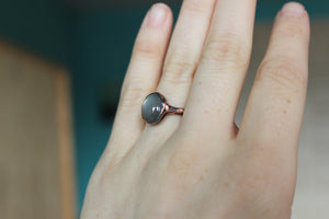 Gray Moonstone Ring size 6.25