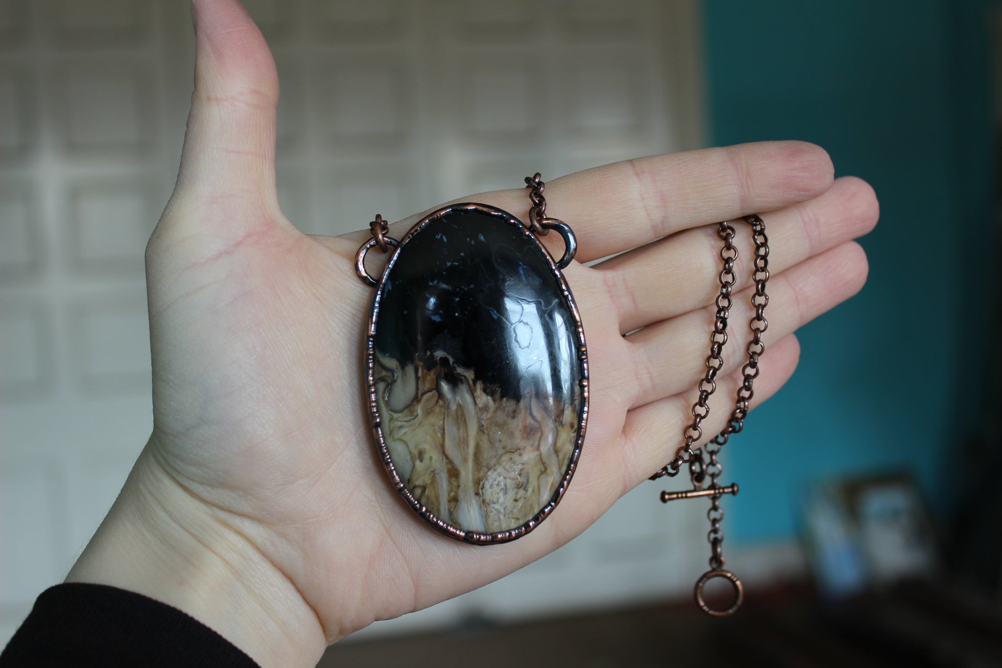 Giant Fossilized Palm Root Necklace
