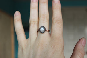 Gray Moonstone Ring size 6.5