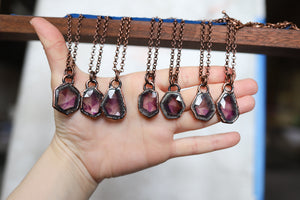 Faceted Atomic Amethyst Necklace (you choose)