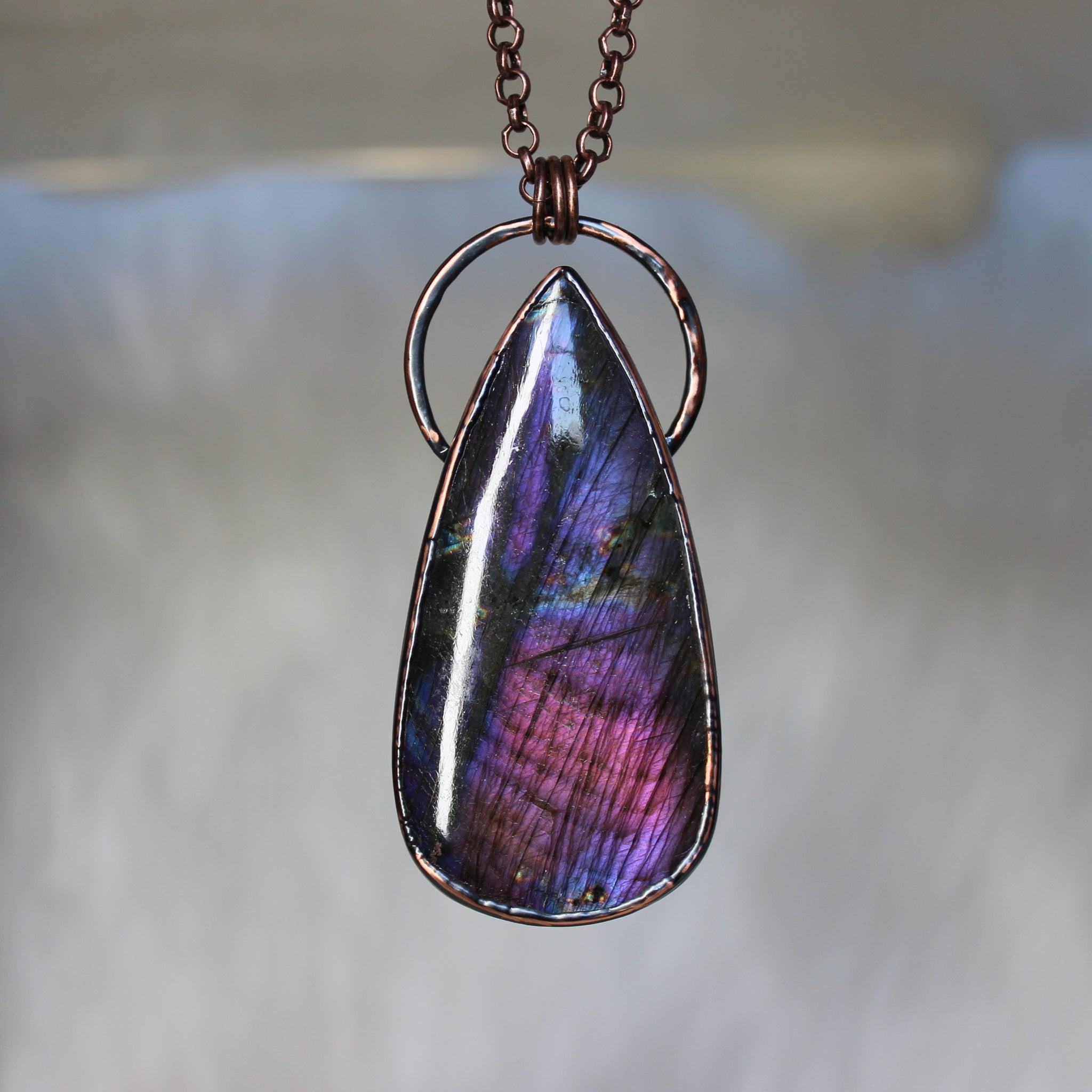 Purple Labradorite Necklace - C