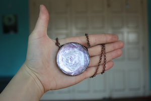 Lepidolite Full Moon Necklace - a
