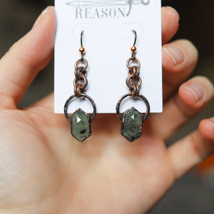 Prehnite & Epidote Earrings